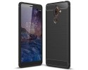Funda Gel Tpu Tipo Carbon Negra para Nokia 7 Plus