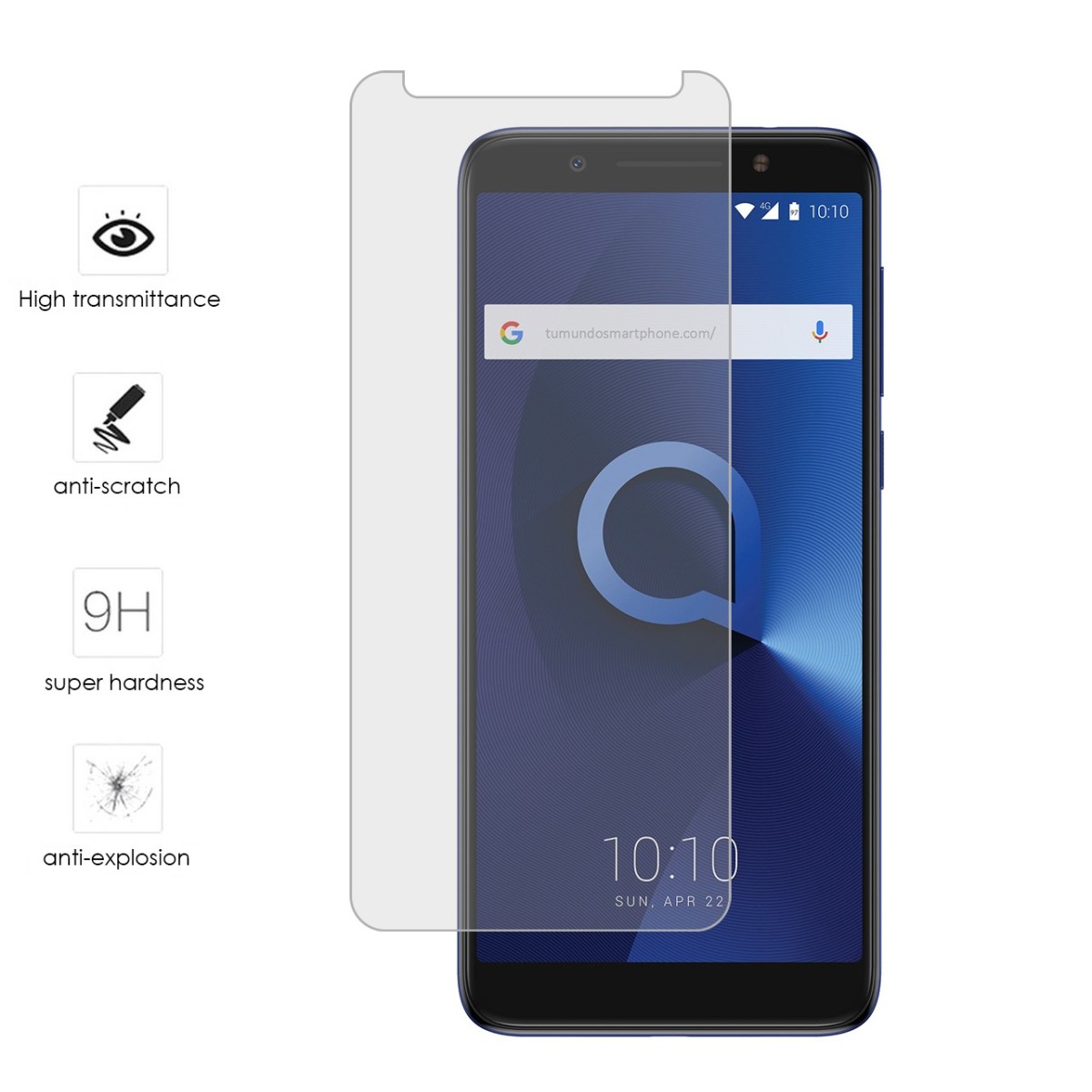 Protector Cristal Templado para Alcatel 3x Vidrio