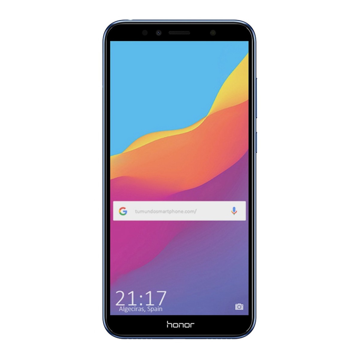 Protector Cristal Templado Frontal Completo Negro para Huawei Honor 7A / Y6 2018 Vidrio