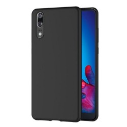Funda Gel Tpu Tipo Mate Negra para Huawei P20 2