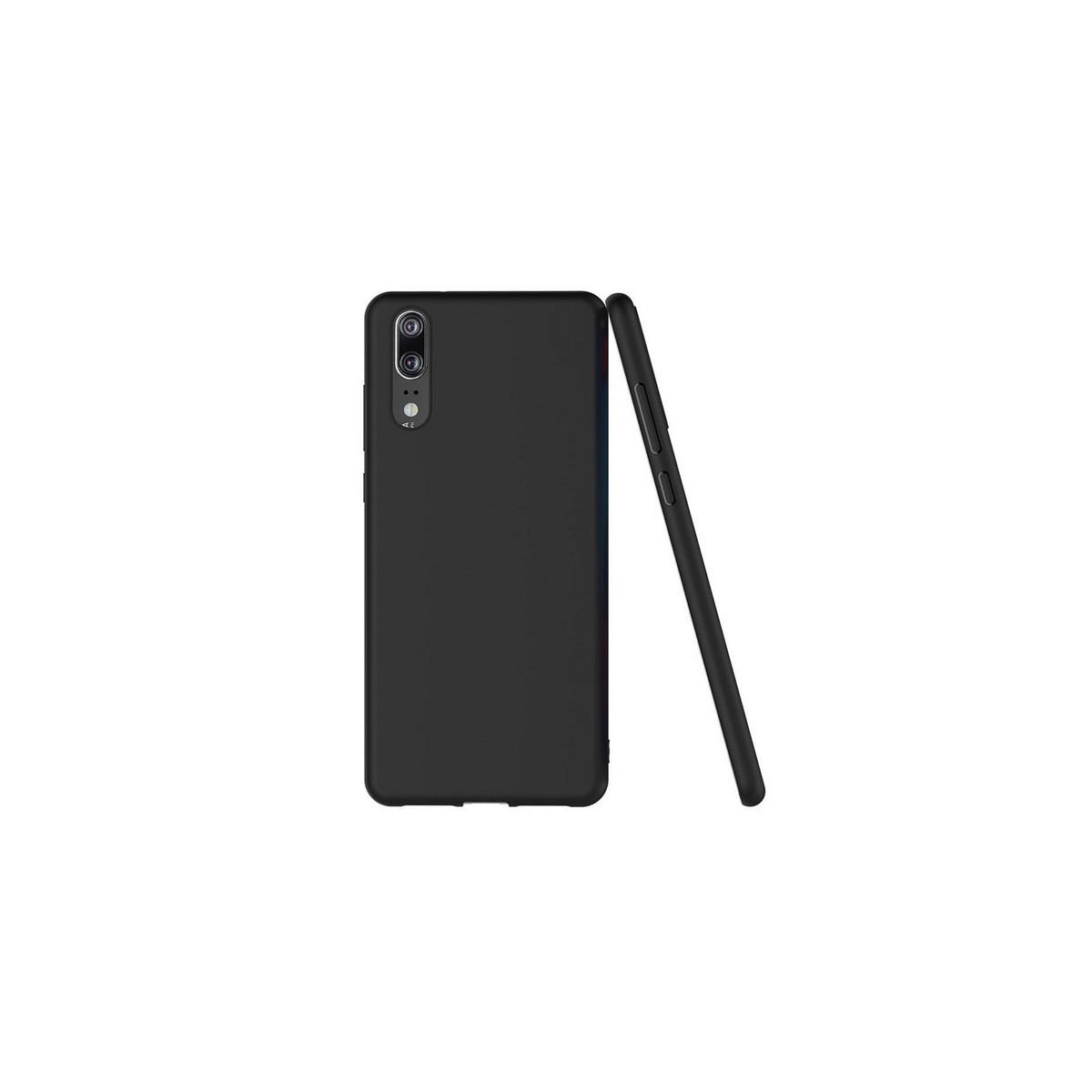 Funda Gel Tpu Tipo Mate Negra para Huawei P20