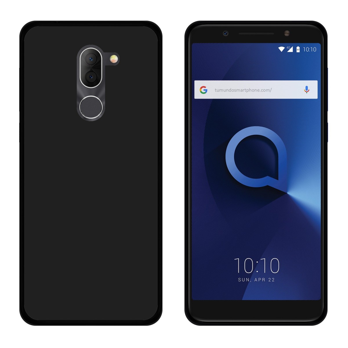 Funda Gel Tpu para Alcatel 3x Color Negra
