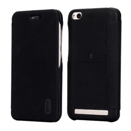 Funda Piel Flip Negra Marca Lenuo para Xiaomi Redmi 5A 5"