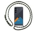 Personaliza tu Funda Colgante Transparente para Samsung Galaxy A35 5G con Cordon Verde / Dorado Dibujo Personalizada