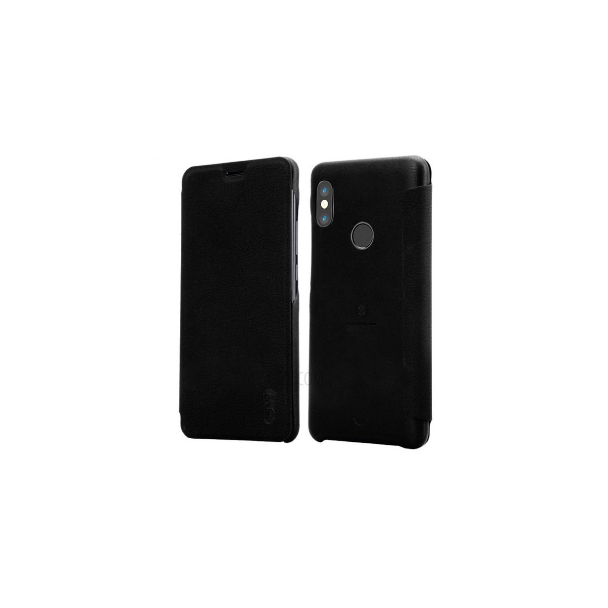 Funda Piel Flip Negra Marca Lenuo para Xiaomi Redmi Note 5 / Note 5 Pro