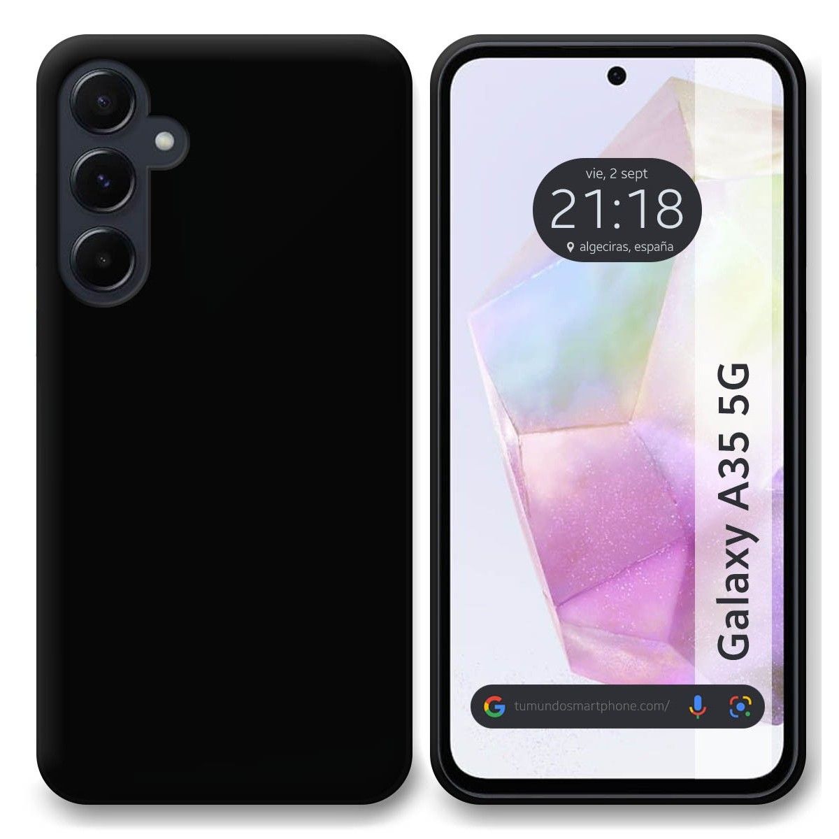 Funda Silicona Gel TPU Negra para Samsung Galaxy A35 5G