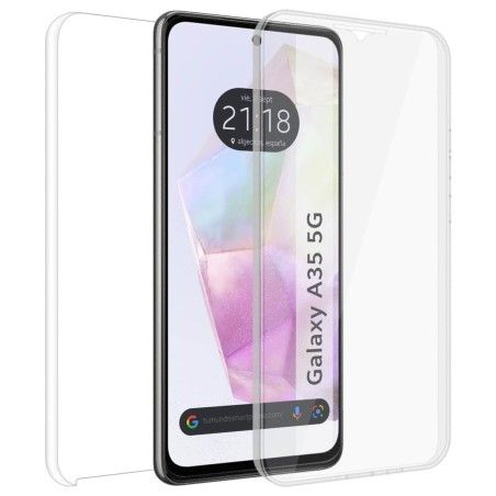 Funda Doble Transparente Pc + Tpu Full Body 360 para Samsung Galaxy A35 5G