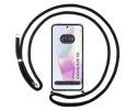 Funda Colgante Transparente para Samsung Galaxy A35 5G con Cordon Negro