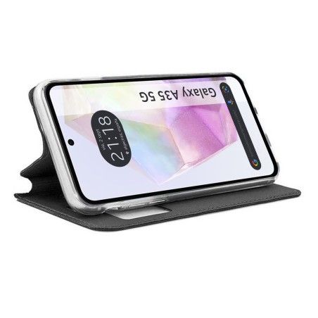 Funda Libro Soporte con Ventana para Samsung Galaxy A35 5G color Negra