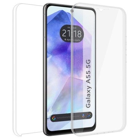 Funda Doble Transparente Pc + Tpu Full Body 360 para Samsung Galaxy A55 5G