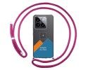 Personaliza tu Funda Colgante Transparente para Xiaomi 14 5G con Cordon Rosa Fucsia Dibujo Personalizada