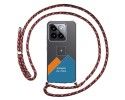 Personaliza tu Funda Colgante Transparente para Xiaomi 14 5G con Cordon Rosa / Dorado Dibujo Personalizada