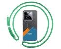 Personaliza tu Funda Colgante Transparente para Xiaomi 14 5G con Cordon Verde Agua Dibujo Personalizada