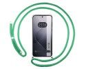 Funda Colgante Transparente para Xiaomi 14 5G con Cordon Verde Agua