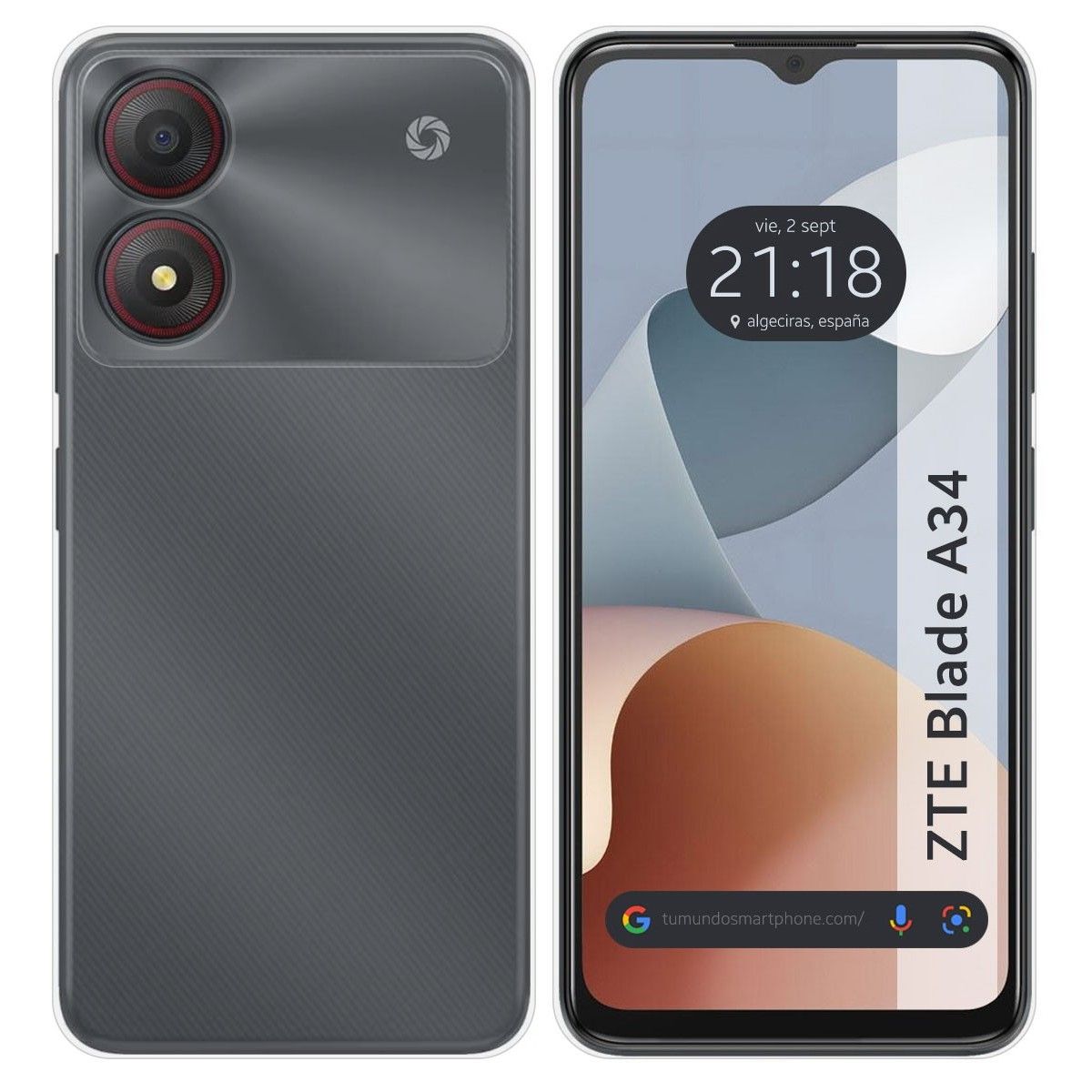 Funda Silicona Gel TPU Transparente para Zte Blade A34 4G