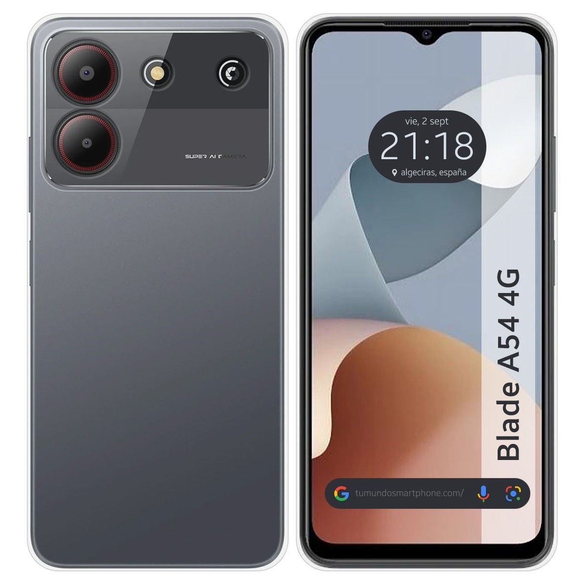 Funda Silicona Gel TPU Transparente para Zte Blade A54 4G