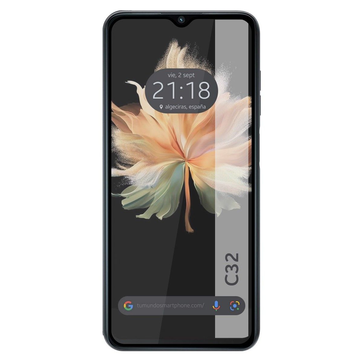 Protector Cristal Templado Completo 5D Full Glue Negro para Oukitel C32 Vidrio