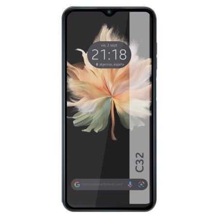 Protector Cristal Templado Completo 5D Full Glue Negro para Oukitel C32 Vidrio