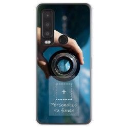 Personaliza tu Funda Silicona Gel Tpu Transparente con tu Fotografia para CAT S75 5G Dibujo Personalizada