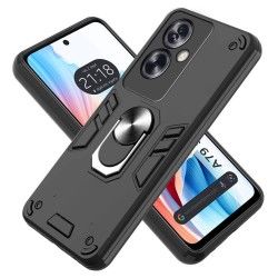 Funda Tough Armor con Anillo Giratorio Negra para Oppo A79 5G