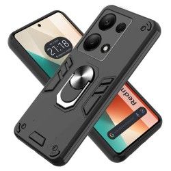 Funda Tough Armor con Anillo Giratorio Negra para Xiaomi Redmi Note 13 5G