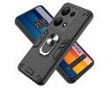 Funda Tough Armor con Anillo Giratorio Negra para Xiaomi Poco M6 Pro 4G