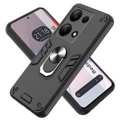 Funda Tough Armor con Anillo Giratorio Negra para Xiaomi Redmi Note 13 Pro 5G