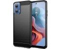 Funda Gel Tpu Tipo Carbon Negra para Motorola Moto G34 5G