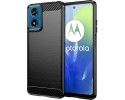 Funda Gel Tpu Tipo Carbon Negra para Motorola Moto G04 / G24