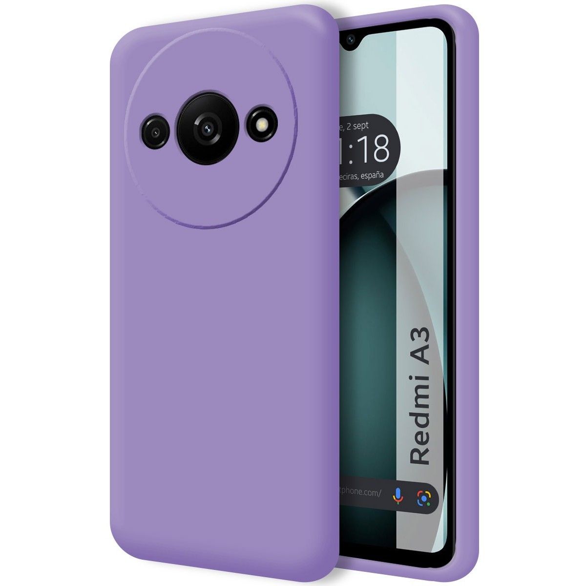 Funda Silicona Líquida Ultra Suave para Xiaomi Redmi A3 color Morada
