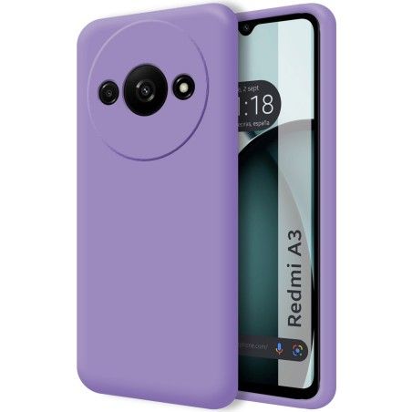 Funda Silicona Líquida Ultra Suave para Xiaomi Redmi A3 color Morada