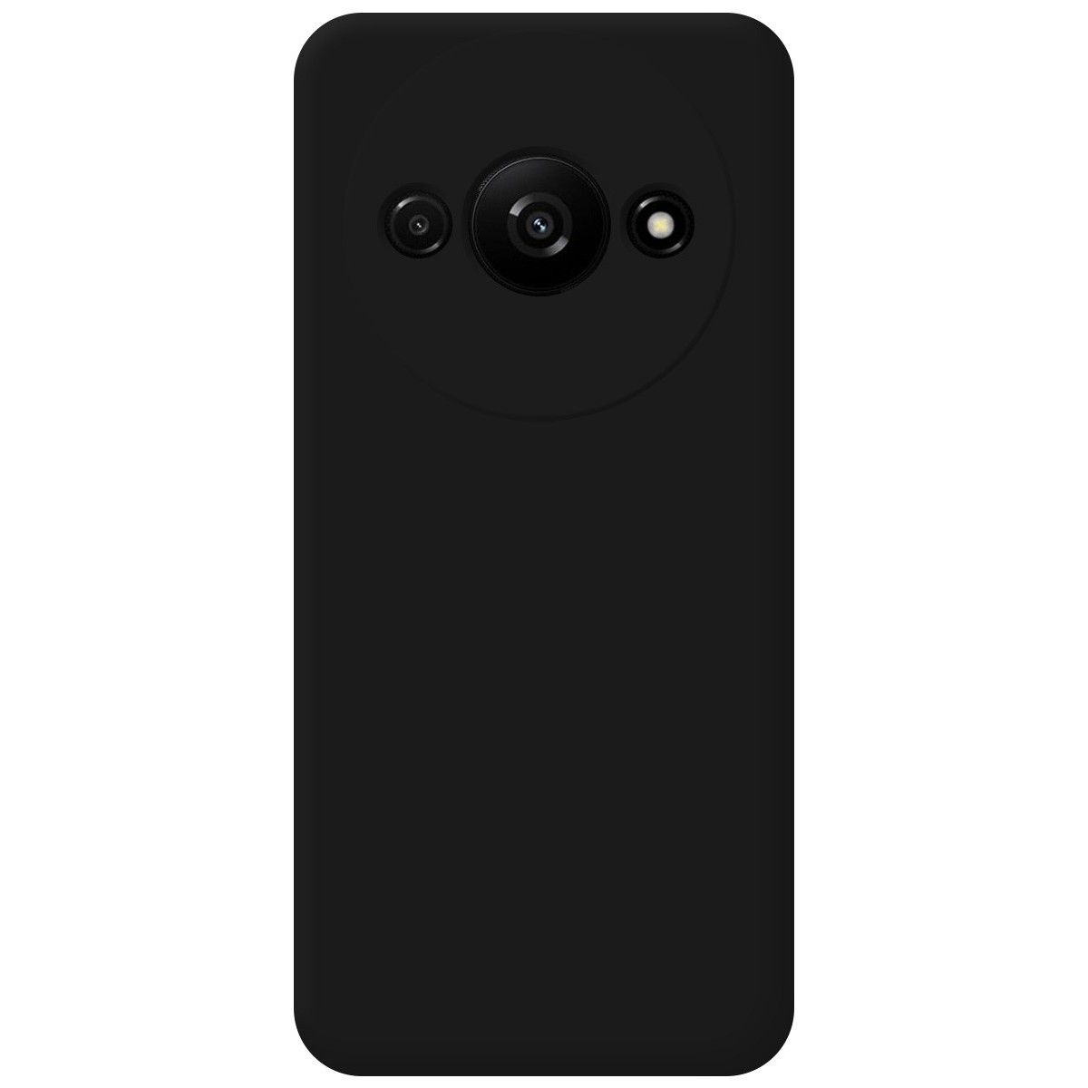 Funda Silicona Líquida Ultra Suave para Xiaomi Redmi A3 color Negra
