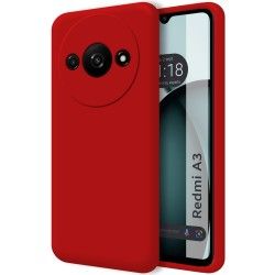 Funda Silicona Líquida Ultra Suave para Xiaomi Redmi A3 color Roja
