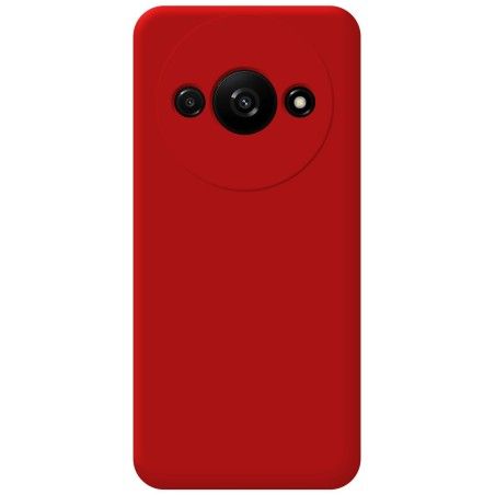 Funda Silicona Líquida Ultra Suave para Xiaomi Redmi A3 color Roja