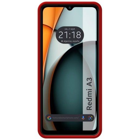 Funda Silicona Líquida Ultra Suave para Xiaomi Redmi A3 color Roja