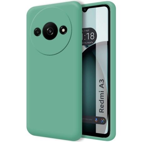 Funda Silicona Líquida Ultra Suave para Xiaomi Redmi A3 color Verde