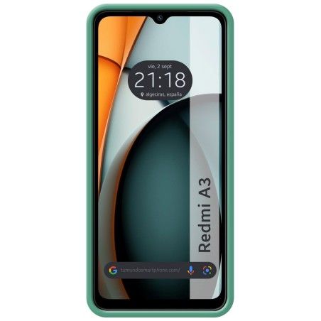 Funda Silicona Líquida Ultra Suave para Xiaomi Redmi A3 color Verde