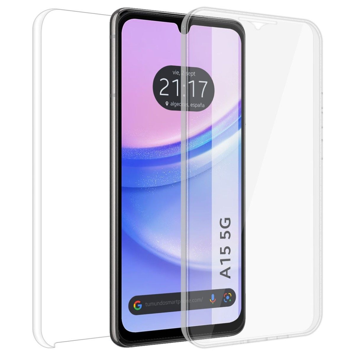 Funda Doble Transparente Pc + Tpu Full Body 360 para Samsung Galaxy A15 4G / 5G