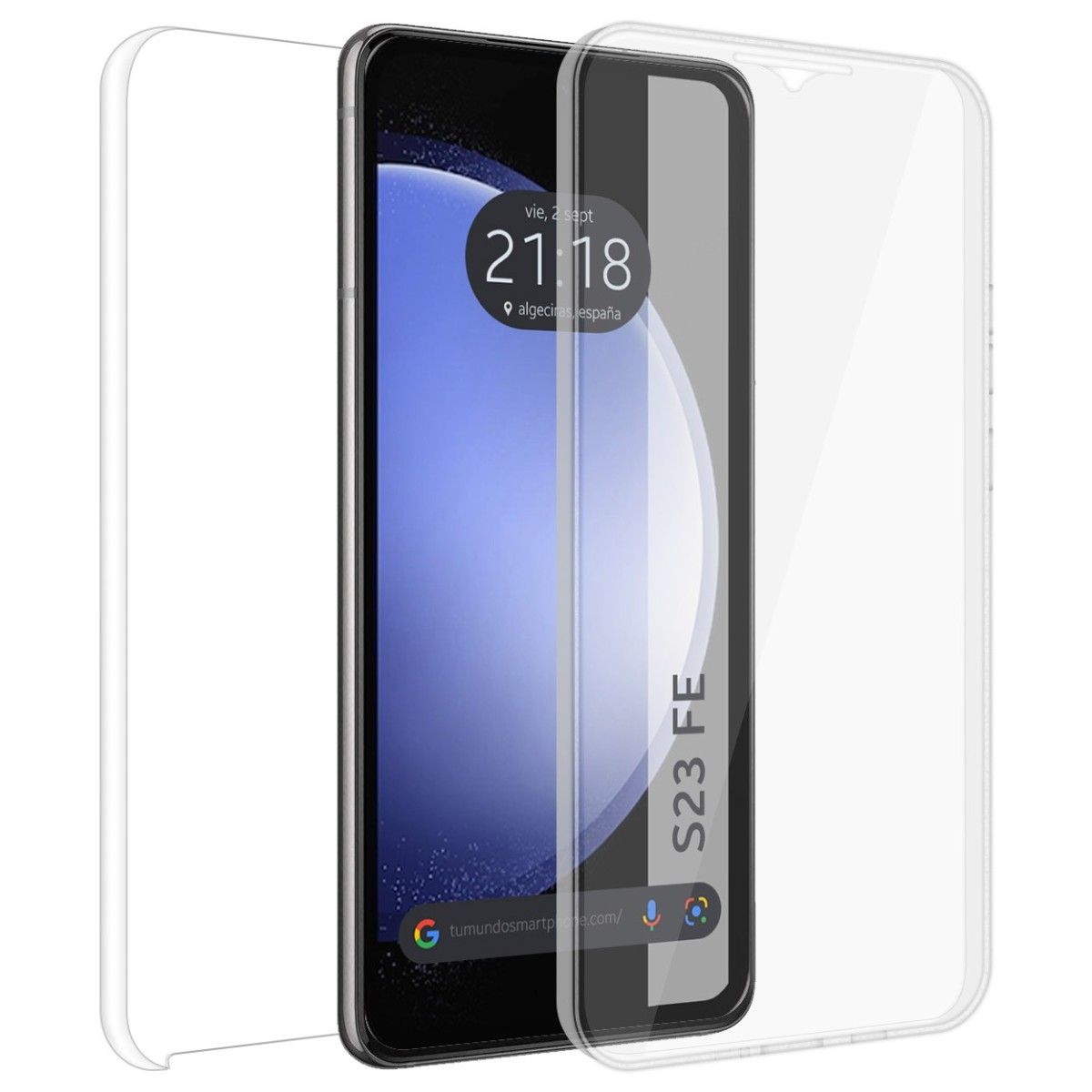 Funda Doble Transparente Pc + Tpu Full Body 360 para Samsung Galaxy S23 FE 5G