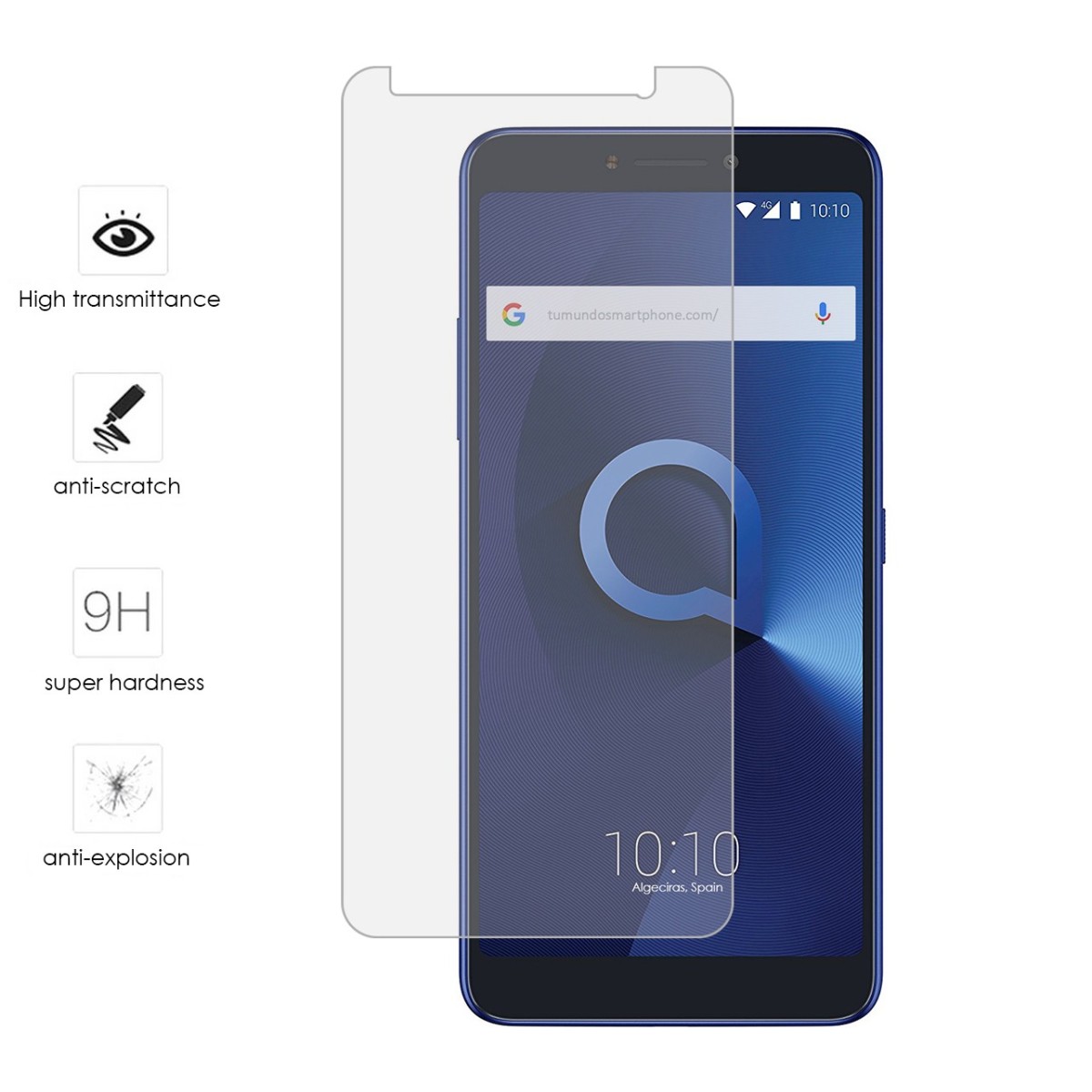 Protector Cristal Templado para Alcatel 3V Vidrio