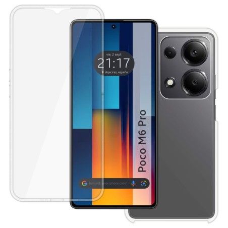 Funda Doble Transparente Pc + Tpu Full Body 360 para Xiaomi Poco M6 Pro 4G