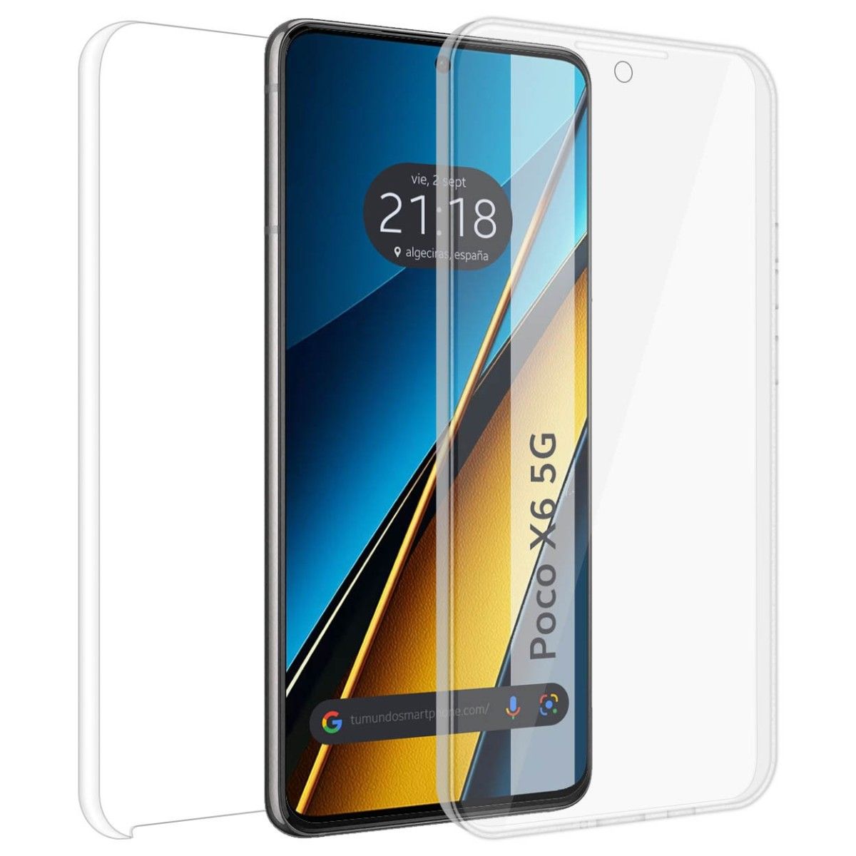 Funda Doble Transparente Pc + Tpu Full Body 360 para Xiaomi Poco X6 5G