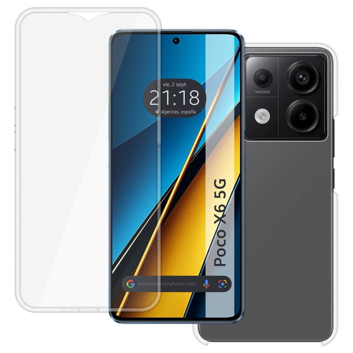 Funda Doble Transparente Pc + Tpu Full Body 360 para Xiaomi Poco X6 5G