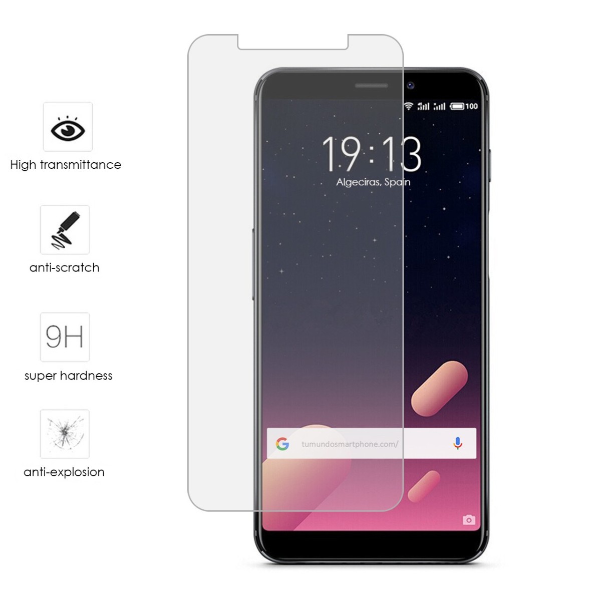 Protector Cristal Templado para Meizu M6S Vidrio