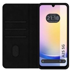 Funda Libro de Polipiel con tarjetero para Samsung Galaxy A25 5G color Negra 2