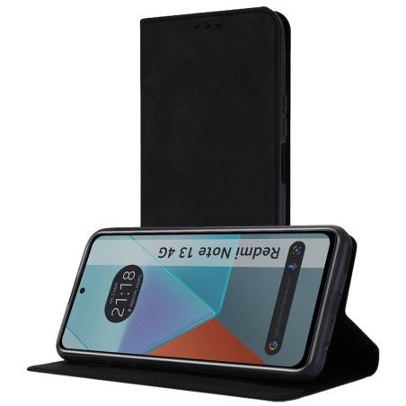 Funda Libro de Polipiel con tarjetero para Xiaomi Redmi Note 13 4G color Negra