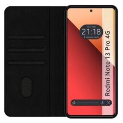 Funda Libro de Polipiel con tarjetero para Xiaomi Redmi Note 13 Pro 4G color Negra 2