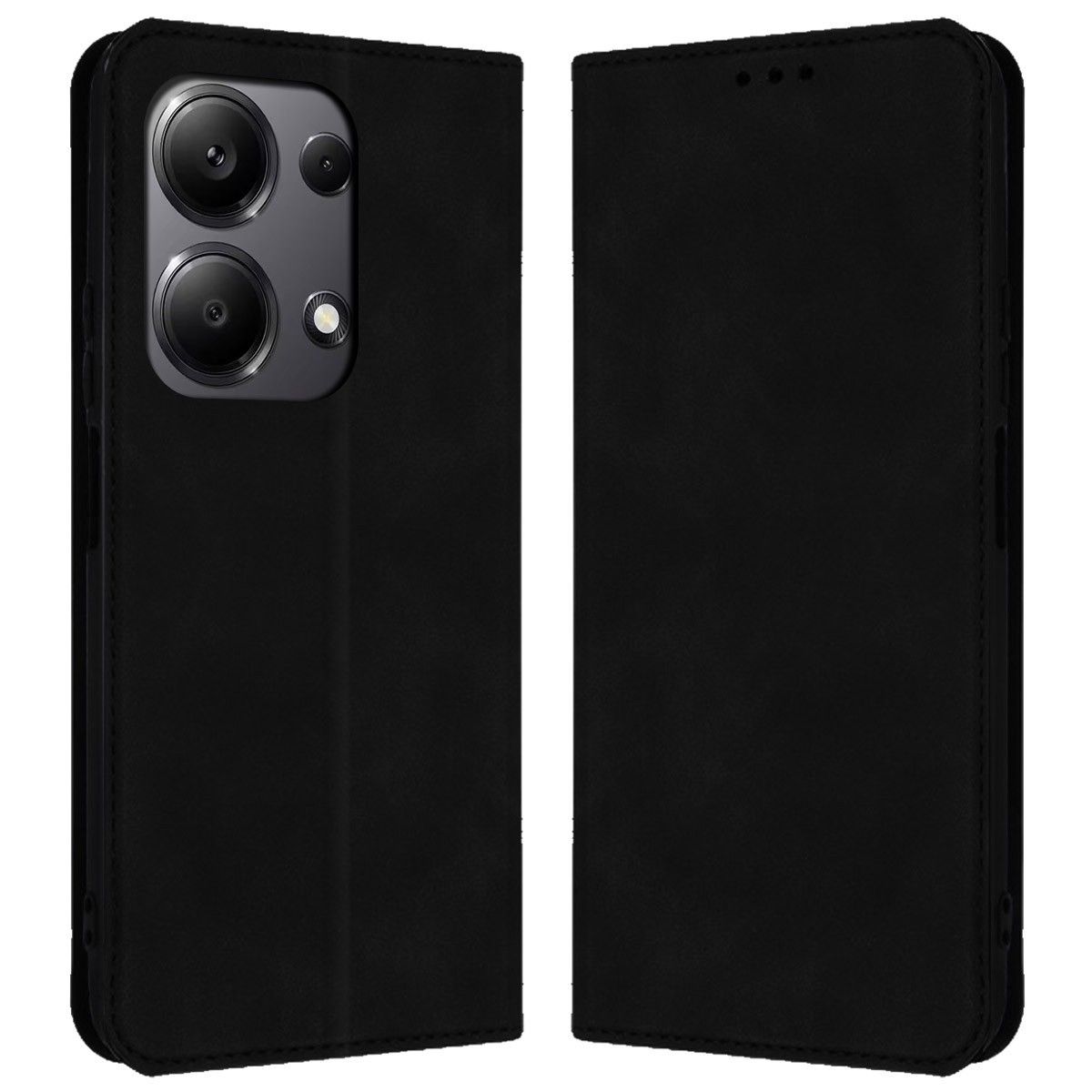 Funda Libro de Polipiel con tarjetero para Xiaomi Redmi Note 13 Pro 4G color Negra