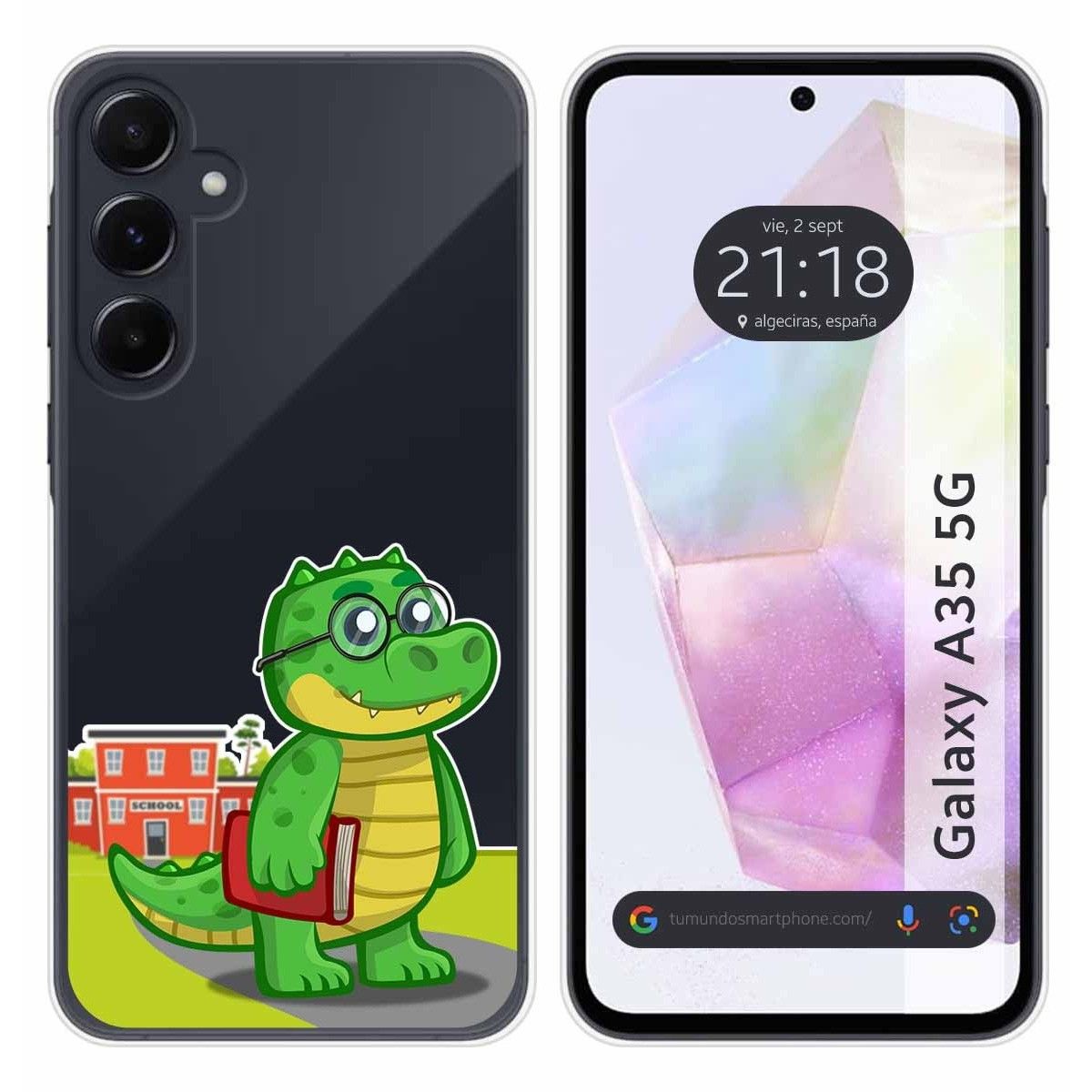 Funda Silicona Transparente para Samsung Galaxy A35 5G diseño Coco Dibujos