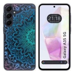 Funda Silicona Transparente para Samsung Galaxy A35 5G diseño Mandala Dibujos